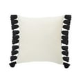 thumbnail image 6 of 20" X 20" Black And Ivory 100% Cotton Striped Zippered Pillow, 6 of 10