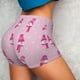 thumbnail image 4 of Fotbe Pink Scarf Snowman Shorts Sin Costuras – Shorts Deportivos de Cintura Alta para Mujer, Elásticos para Gimnasio, Yoga, Running o Ciclismo-Small, 4 of 8