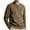 A-Brown, variant on Jinhomg Button Up Sweatshirt for Men Dressy Casual Solid Color Spring Tops Big and Tall Comfy Long Sleeve Kangaroo Pocket Pullover Business Work Wear Army Green L
