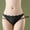 Black, variant on loopsun Womens Briefs,Women's Mid Low Waisted Lace Trimmed Sweet Bow Underwear Briefs