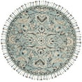 thumbnail image 2 of SAFAVIEH Blossom Frona Floral Wool Area Rug, Blue/Ivory, 6' x 6' Round, 2 of 6