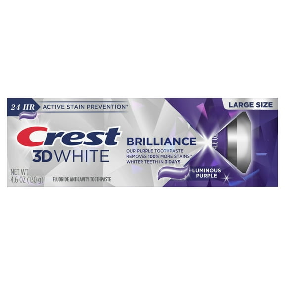 3D White Brilliance Luminous Purple Teeth Whitening Toothpaste, 4.6 oz