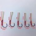 thumbnail image 2 of Paquete de 5 anzuelos de hierro para pesca con jig, resistentes, en 10 tamaños (1/0-10/0). 06, 2 of 7