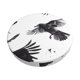 thumbnail image 1 of Disketp Monochrome Flying Ravens Funda Redonda para Taburete, Funda de Cojín para Silla de Bar Suave y Elástica-14 inch, 1 of 7