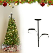 Clearance Under $20 Black Triple Tree Topper Tree Topper Candle Holder Candelabra Tree Topper For Christmas 3 Tier Candle Holder Christmas Topper Uniq