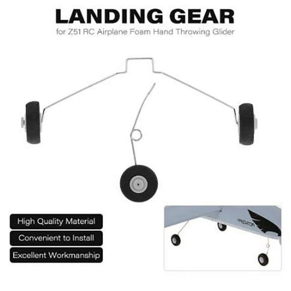 Metal Landing Gear w/Wheels for Z51 RC Airplane Foam Hand Throwing G WA