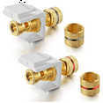 thumbnail image 3 of Insert de Poteau de Banane avec Anneaux Noirs et Rouges, Haut-Parleur Audio à Vis, 4 Paires/8 Pack, 8 x Keystone Banane Jacks (4 Cercles Rouges et Noirs Chacun), 3 of 8