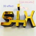 thumbnail image 3 of Reloj de pared 3D Metal Toystoory Nuevo estilo 2019 Etiqueta engomada del espejo DIY Oro, 3 of 6