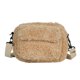 thumbnail image 1 of Bolso bandolera de color sólido Bolso pequeño de calle para mujer con hombro de felpa (Caqui) Likrtyny Para estrenar, 1 of 9