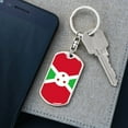 thumbnail image 5 of Burundi Flag Keychain Dog Tag Stainless Steel or 18k Gold, 5 of 16