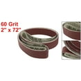thumbnail image 4 of Uxcell 2" x 72" 60 Grit Lapped Joint Aluminum Oxide Sanding Belts 4 Pack, 4 of 5