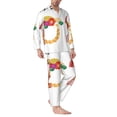 thumbnail image 2 of Balery 2025 New Year'S Pijama para Hombre de Dos Piezas con Manga Larga, Conjunto de Dormir y Descanso Suave con Bolsillos-Medium, 2 of 7