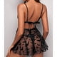 thumbnail image 2 of Sujetador de lencería con estampado exquisito para mujer + conjunto de bragas Babydoll Cut-Out Sleepwear Fridja nalpqowj43010, 2 of 6