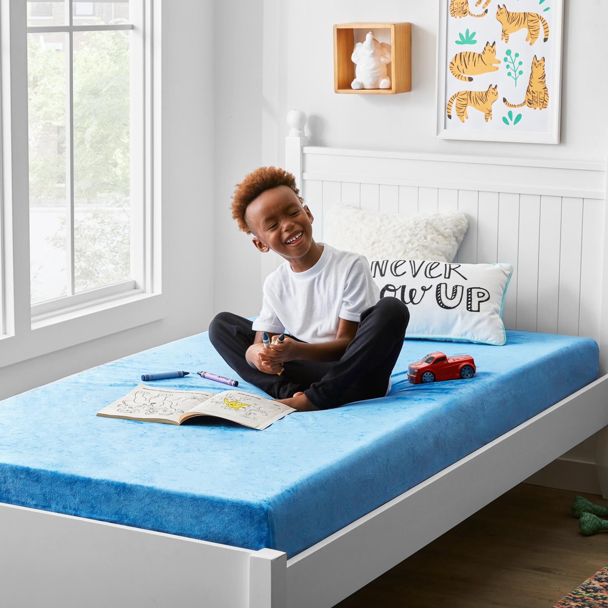 Rest Haven 6" Waterproof Gel Memory Foam Kids Mattress, Twin, Blue