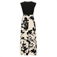 thumbnail image 5 of Summer Dresses For Women 2025 Floral Print Wrap Short Sleeve Maxi Dress Patchwork Ruffle A Line Dress, 5 of 5