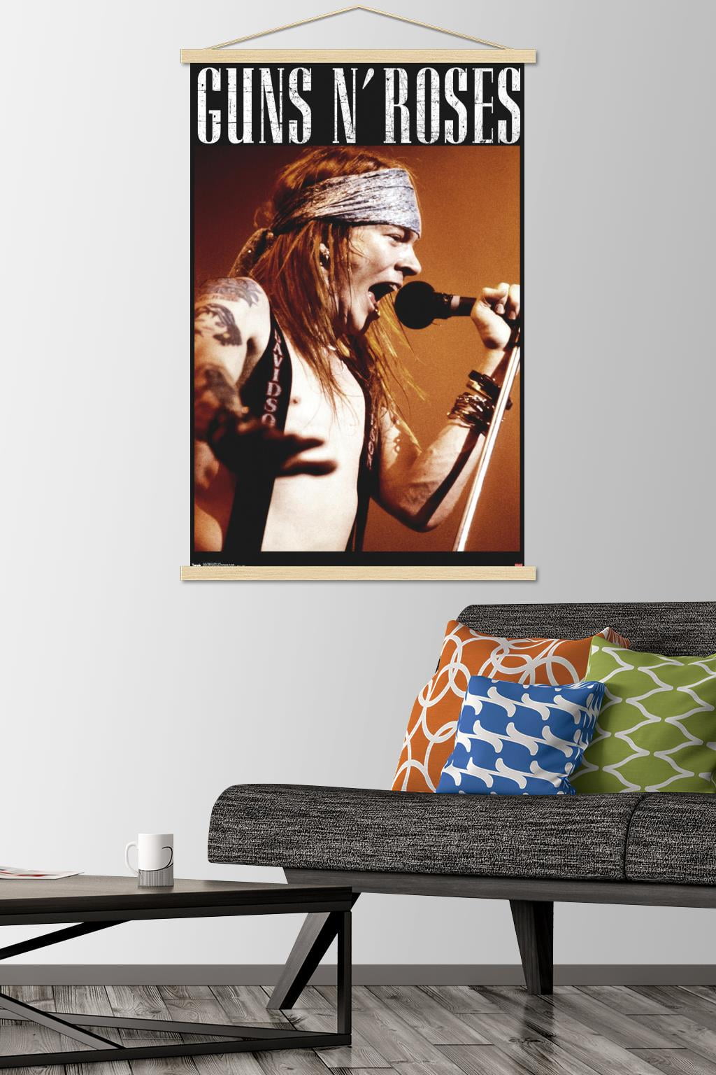 Guns N' Roses - Axel Wall Poster with Wooden Magnetic Frame, 22.375" x 34"