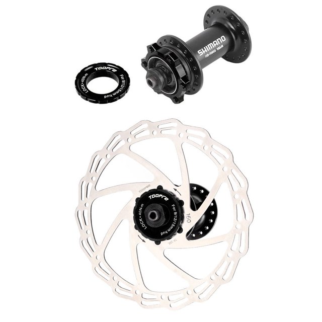 Bicicleta TOOPRE Bike Hub Center Lock Ndcxsfigh Conversión Centerlock a adaptador de 6 orificios (negro)