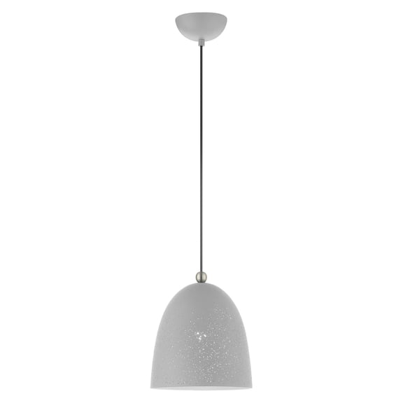 49108-80 Livex Lighting Arlington - 1 Light Pendant in Modern Style - 9.5 Inches wide by 14 Inches high-Nordic Gray Finish    -Traditional