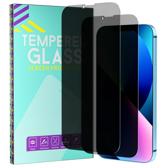 NIFFPD 2 Pack for iPhone 13/13 Pro 6.1 5.4 Inch Screen Protector Anti Spy Privacy , 9H Hardness Anti Scratch No Bubble Easy Install