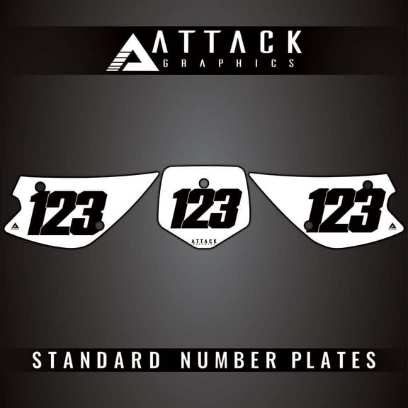 Attack Graphics Number Plate Backgrounds for Kawasaki KX80 1998
