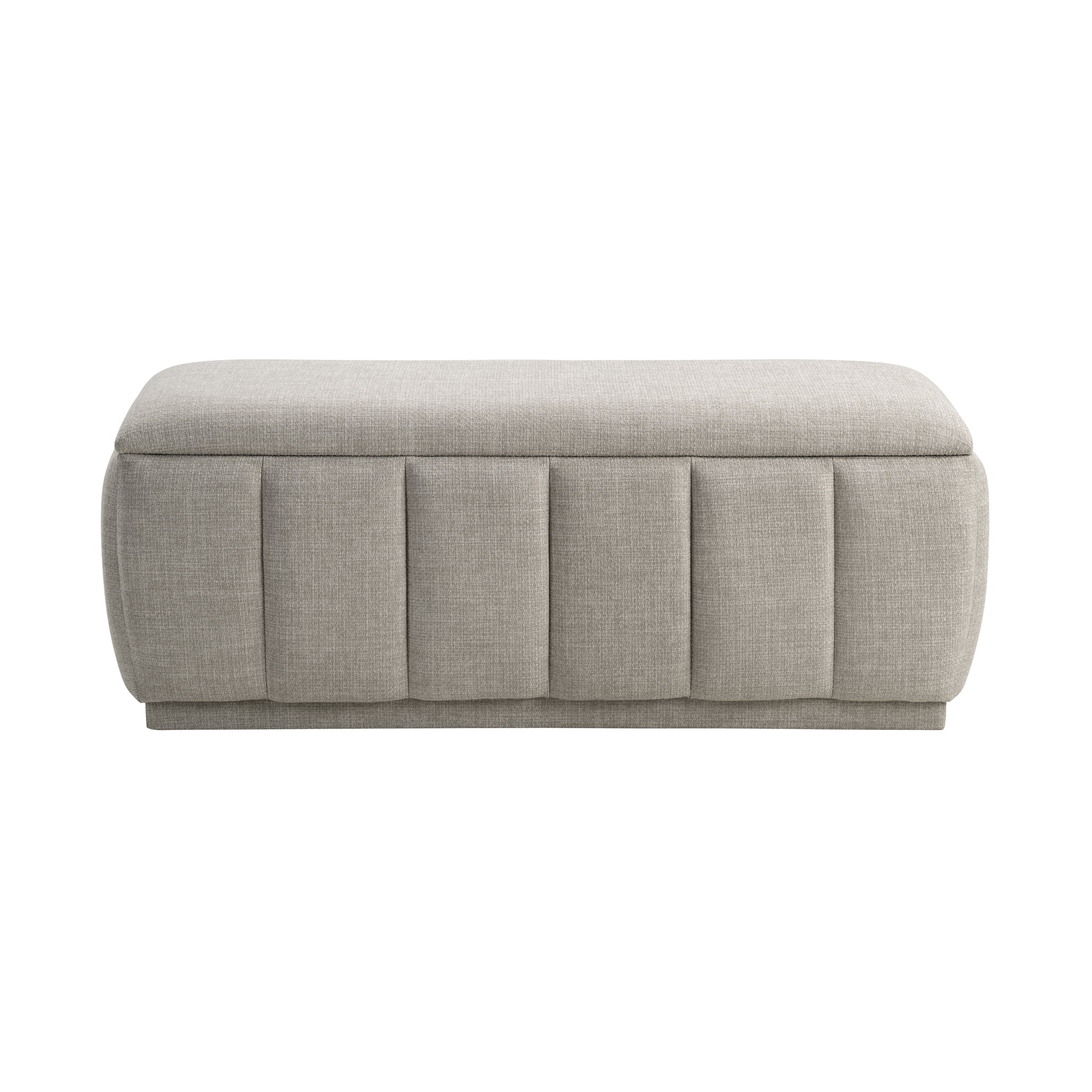 OakvillePark Halorini Textured Fabric Lift Top Storage Bench, Taupe