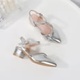 thumbnail image 2 of Hollow-Out Breathable Princess Heel Sandals For Girls Spring/Summer Style Soft Sole Bow-Decorated Slippers For Medium And Large Children., 2 of 6