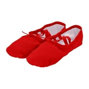 JAHH Clearence Dance Shoes for Kids & Adults - Ultra-Soft Flexible Ballet Slippers with Anti-Slip Suede Bottom - Yoga Pilates Exercise Footwear for Women Girls Training Practice