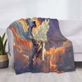 thumbnail image 3 of Yiaed Colorful Cloud Spotted Dog Print Blanket Throw Blanket Soft Cozy Flannel Blanket for Home Bed Sofa Couch Chair-50"x40", 3 of 6