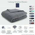 thumbnail image 2 of Reversible Weighted Anti-Anxiety Blanket - Grey/Grey - 20lb, 2 of 6