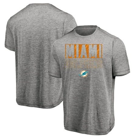 Miami Dolphins Heather - Men's Majestic Heathered Gray Miami Dolphins Big & Tall Last Chance Ply Reflective T-Shirt