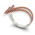 thumbnail image 2 of Statement Engagement Ring for Women - 0.525ct Simulated Red Diamond in 14K White Gold Promise Ring, 2 of 7