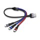 thumbnail image 1 of wonima11 Multi USB Cable 1ft 2Pack Short 3 in 1 Charging Cable Nylon Braided Adapter with Type-C Micro USB Port Connectors for Cell Phones and More, 1 of 1