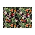 thumbnail image 7 of Area Rugs For Living Room Decor - Watercolor Tropical Flowers Soft Anti Slip Throw Washable Rugs 5x7 For Bedroom, Indoor Carpet For Bedroom Living Room 80x58In, 7 of 7