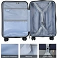 thumbnail image 3 of Luggage Sets 2 Piece (20 with Front Zipper Pocket/ 28) ABS+PC Suitcase Hardshell Lightweight Carry Ons with TSA Lock & Spinner Silent Wheels, Convenient for Trips, Black, 3 of 8