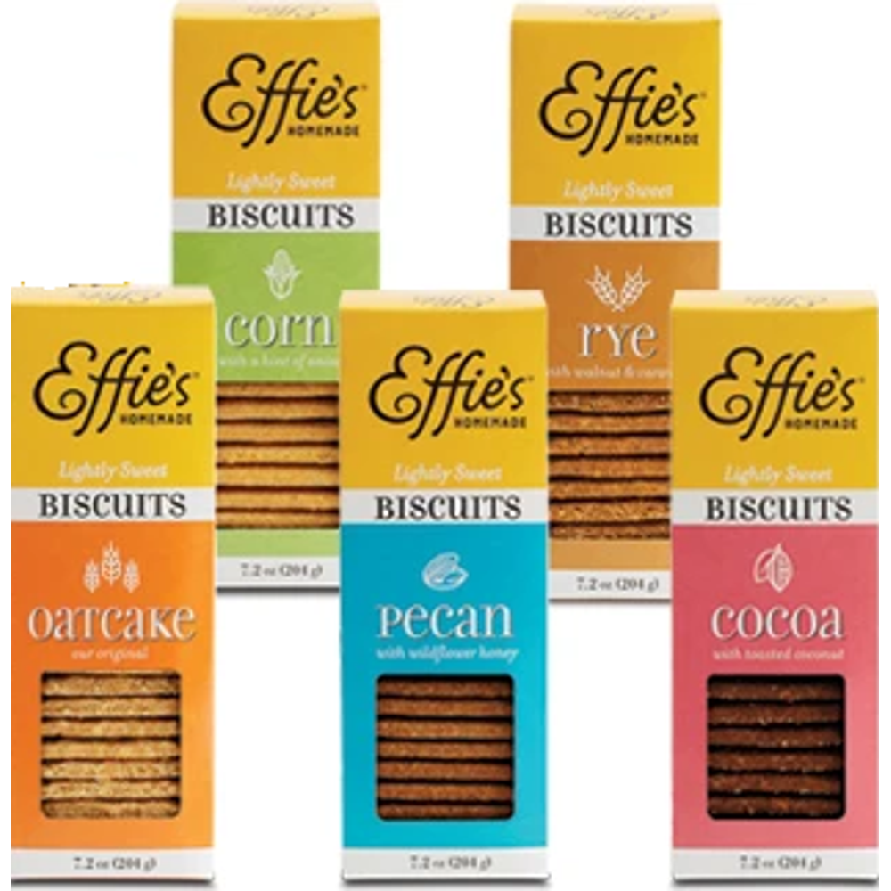 Effie's Homemade AllNatural Lightly Sweetened Gourmet Tea Biscuits