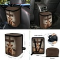 thumbnail image 5 of FOR U DESIGNS Highland Cattle Cross Pattern 10 Pieces Car Accessories Set Washable Front Rear Seat Covers Steering Wheel Cover Car Trash Bin Air Vent Pouch Cup Holders Keychain Automotive Interior, 5 of 7