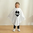 thumbnail image 3 of GYRATEDREAM Toddler Kid Baby Girls Boys Halloween Costume White Ghost Smile Cape Glow in The Dark Cloak Fancy Party Cosplay with Hat 1-6T, 3 of 12