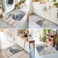 thumbnail image 5 of Grey Heron Area Rugs 2x3ft Green Leafy Branches Wooden Grain Rustic Farmhouse Floor Rug&nbsp;Non Slip Low Pile Ultra Soft Throw Carpet for Entryway Indoor Entrance Kitchen Bathroom, 5 of 9