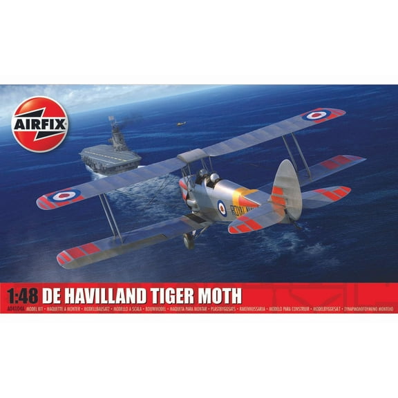 Airfix A04104A De Havilland Tiger Moth 1/48 Scale Plastic Model Kit