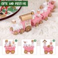 thumbnail image 6 of 4-section Train Toy Christmas Theme Wooden Train Desktop Mini Train, 6 of 10