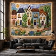 thumbnail image 6 of Village Street Mosaic with Stained Glass Tile Where, Mystical Fantasy for Space Lovers, Galaxy Room Decor, Mother'S Day Gift, Tapestry Wall Hanging for Bedroom and Dorm, 6 of 7