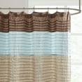 thumbnail image 4 of Faux Silk Classic Shower Curtain Blue, 4 of 5