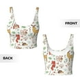 thumbnail image 5 of Fotbe Cute Little Animals Pattern Womens' Sports Bra Longline Wirefree Padded with Medium Support Sports Moisture-Wicking Workou Vest,Tank Top-XX-Large, 5 of 9