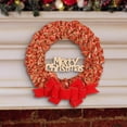 thumbnail image 3 of Christmas Sign Wreath Decorative Ornaments Hanging Garland Door Wreaths for Xmas Aureate Red 36cm, 3 of 8