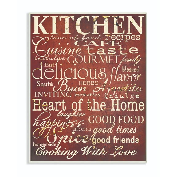 Stupell IndustriesThe Stupell Home Decor Collection Words in the Kitchen, Off RedWall Plaqueby Gplicensing