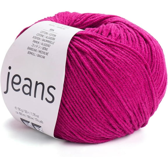 1Pack Jeans Yarn, Amigurumi Cotton Yarn, Cotton Yarn Crocheting, Knitting Yarn, amigurumi Cotton Yarn, 55% Cotton – 45% PAC (Poliacrylic)