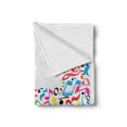 thumbnail image 2 of Letter H Soft Flannel Fleece Throw Blanket, Communication Tool Writing Language Element H Designed in Musical Notes Print, Cozy Plush for Indoor and Outdoor Use, 60" x 80", Multicolor, by Ambesonne, 2 of 6