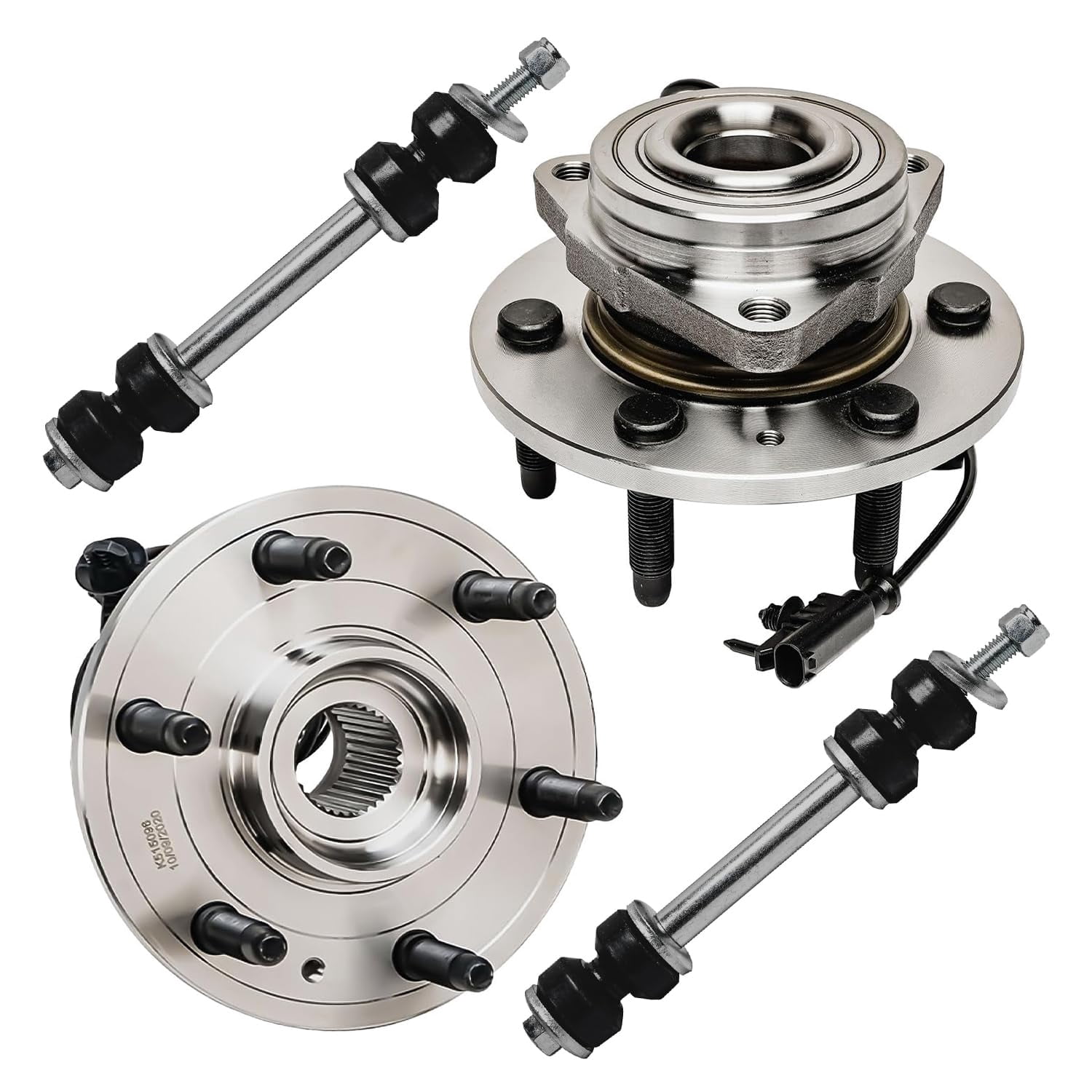 Detroit Axle - 16pc Front Wheel Hubs CV Axles Upper Control Arms Suspension Kit Replacement for Chevy Tahoe Fits select: 2011 ,2013 CHEVROLET SILVERADO K1500 LT