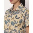 thumbnail image 5 of Moomaya Short Sleeve Shirt Collar Printed Rayon Shirt - Women's Casual Shirt, 5 of 9
