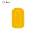 thumbnail image 3 of Unique Bargains 100pcs 12mm Rubber End Caps Cover PVC Vinyl Screw Thread Protector Round Wire Shelf Caps Yellow, 3 of 5
